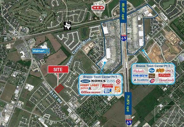 For Sale | Development Tracts - Brazos Town Center, Rosenberg: FM 2218, Rosenberg, TX 77471